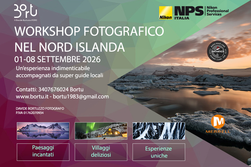 WORKSHOP FOTOGRAFICO NORD ISLANDA 01 - 08 settembre 2026